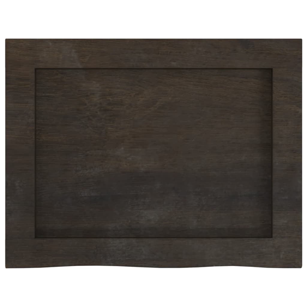 Bancada p/ wc 40x30x(2-4)cm madeira tratada maciça castanho