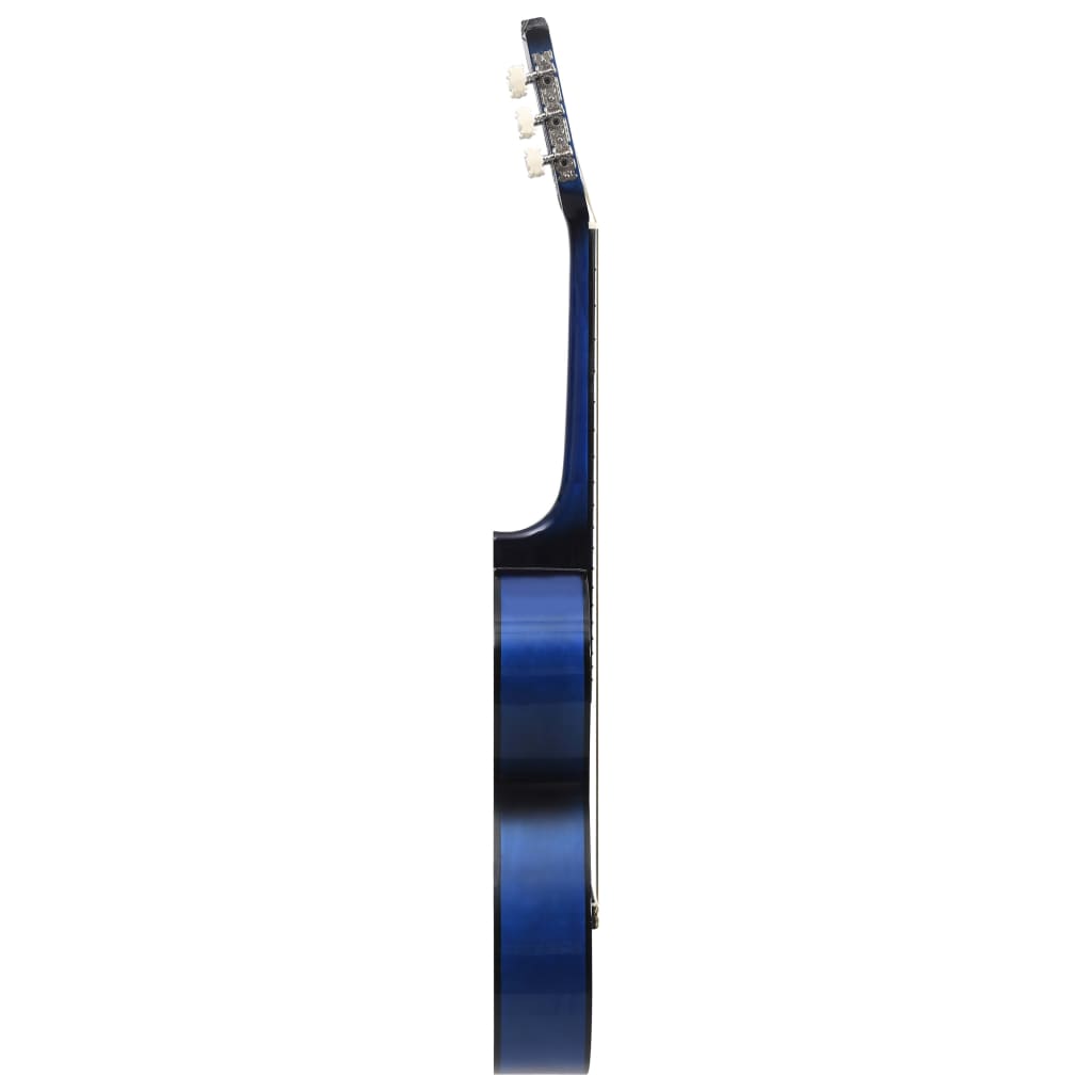 Guitarra clássica iniciantes/crianças com saco 1/2 34" azul