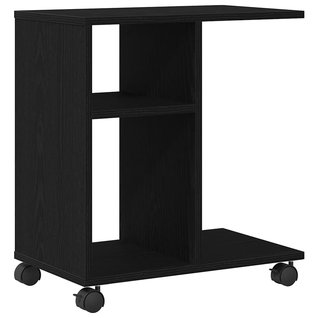 Mesa lateral carvalho preto 50 x 30 x 55 cm