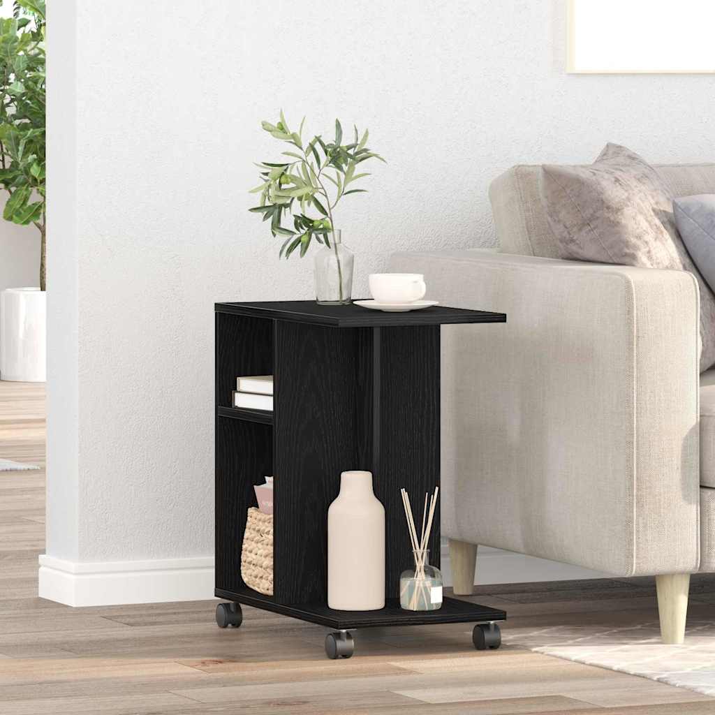 Mesa lateral carvalho preto 50 x 30 x 55 cm