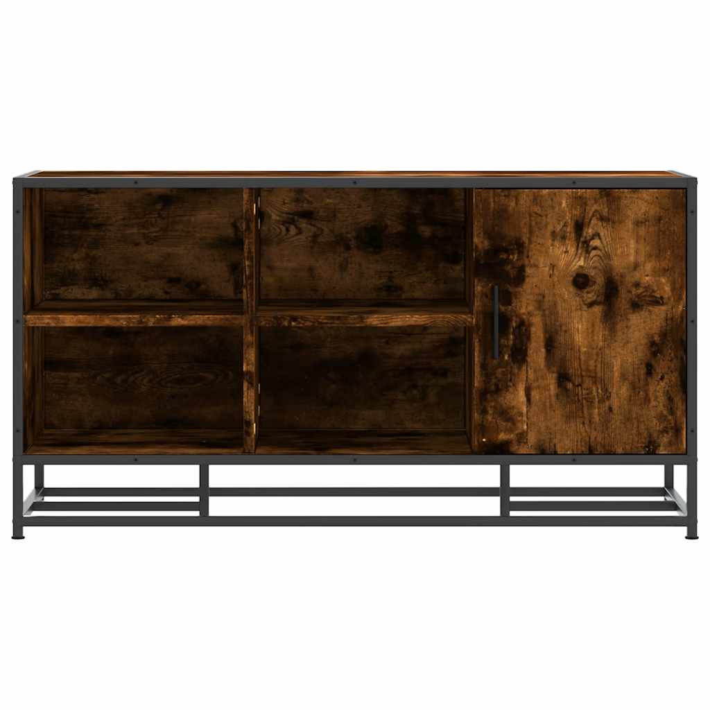 Banco para calçado carvalho fumado 100x40x53,5 cm madeira metal