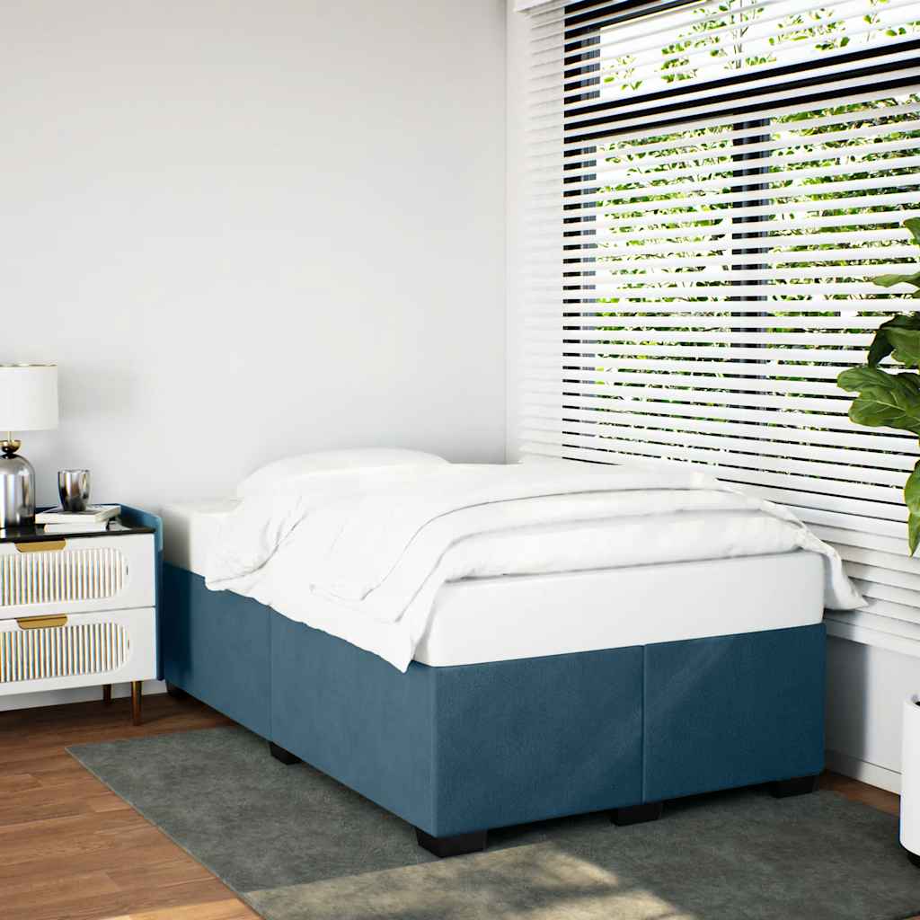 Estrutura de cama 120x200 cm veludo azul