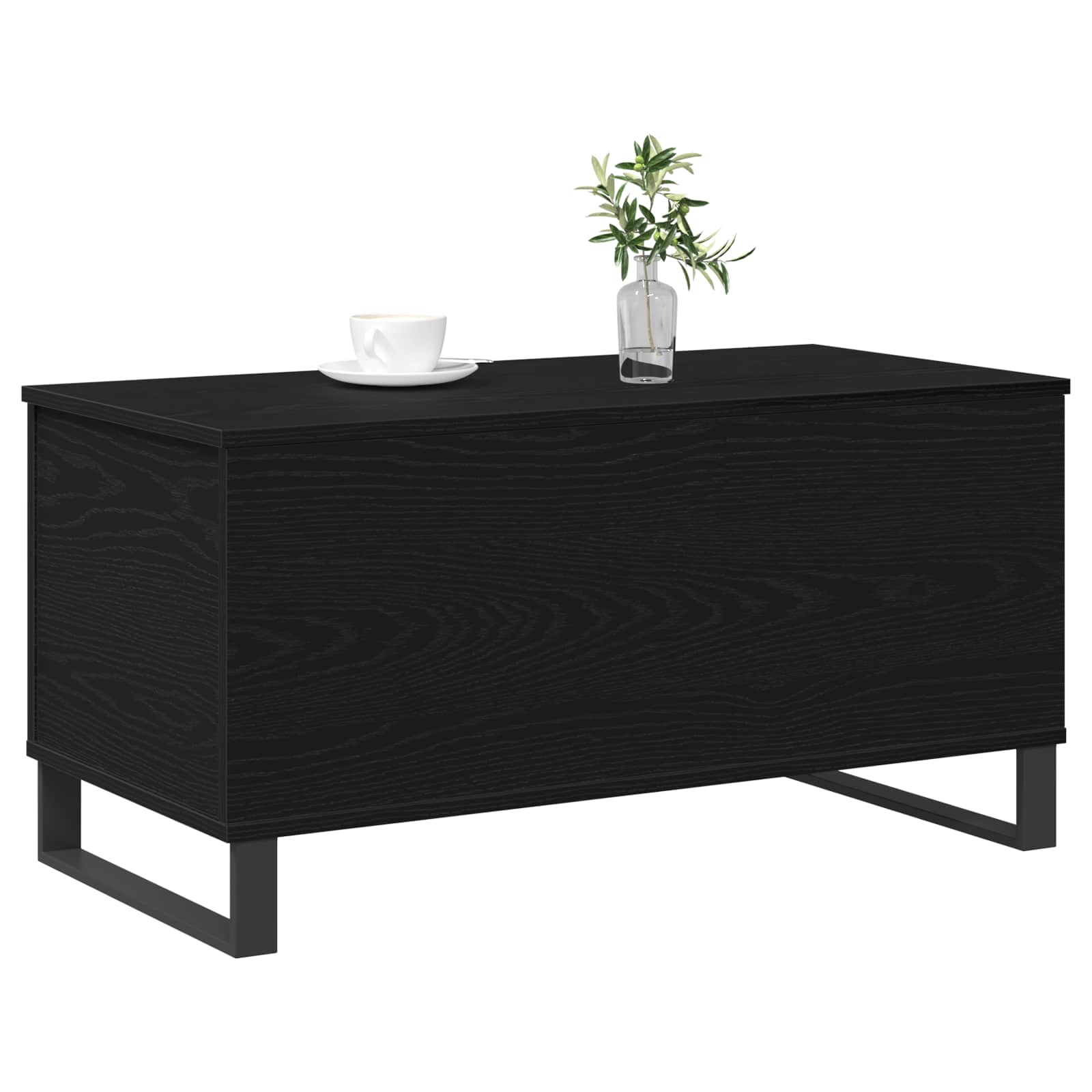 Mesa de centro carvalho preto 90 x 44,5 x 45 cm