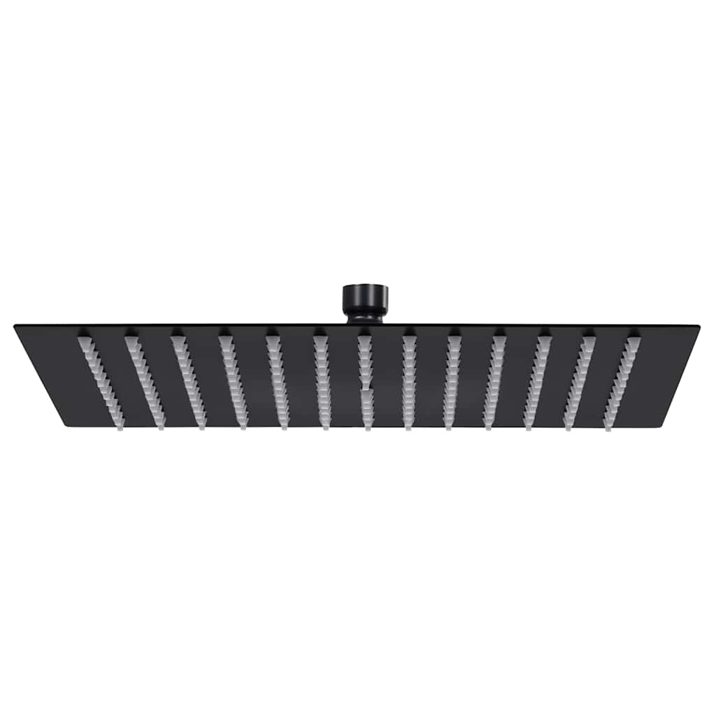 Cabeça de chuveiro quadrada 25x25 cm aço inoxidável preto