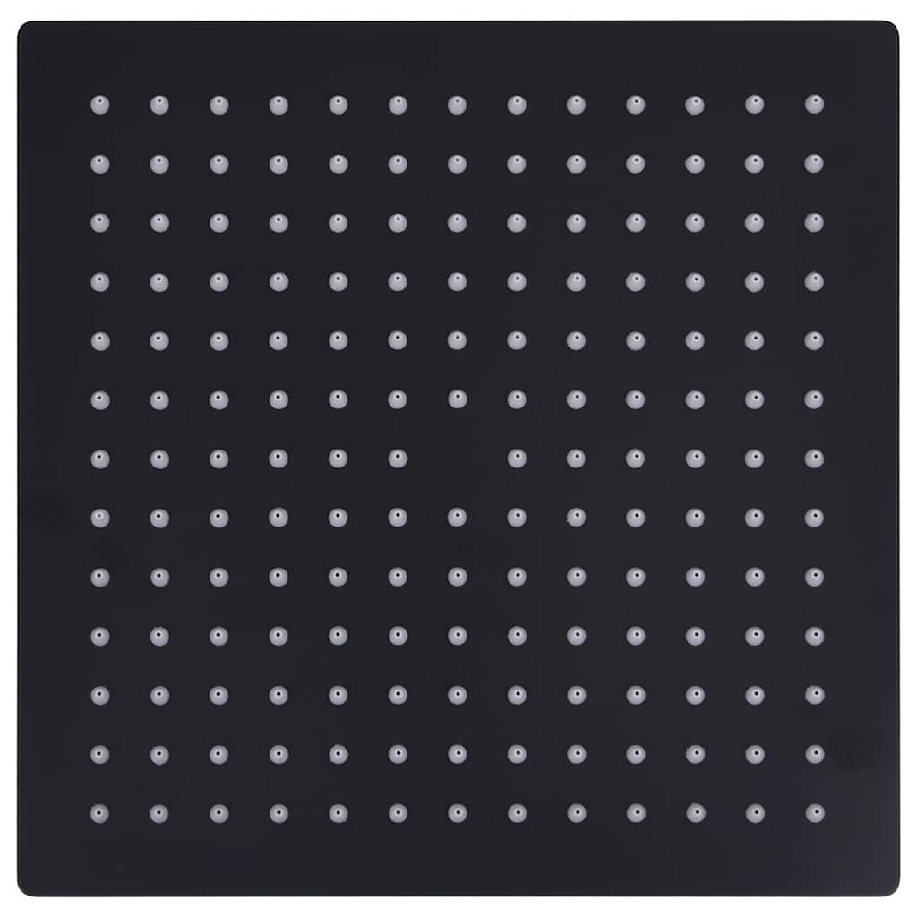 Cabeça de chuveiro quadrada 25x25 cm aço inoxidável preto