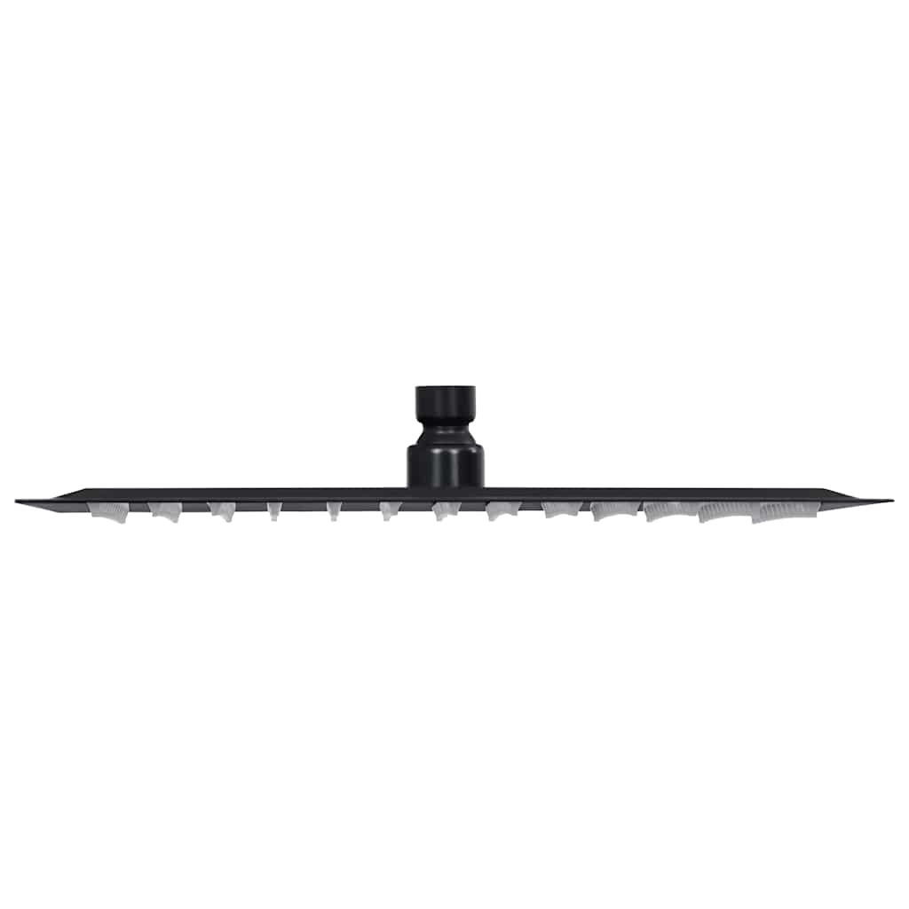 Cabeça de chuveiro quadrada 25x25 cm aço inoxidável preto
