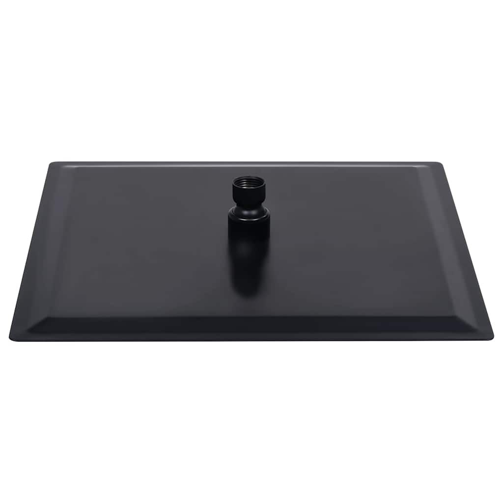 Cabeça de chuveiro quadrada 25x25 cm aço inoxidável preto