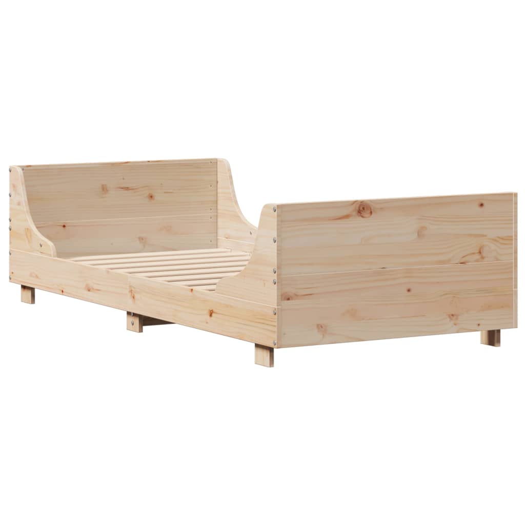 Cama sem colchão 100x200 cm madeira de pinho maciça
