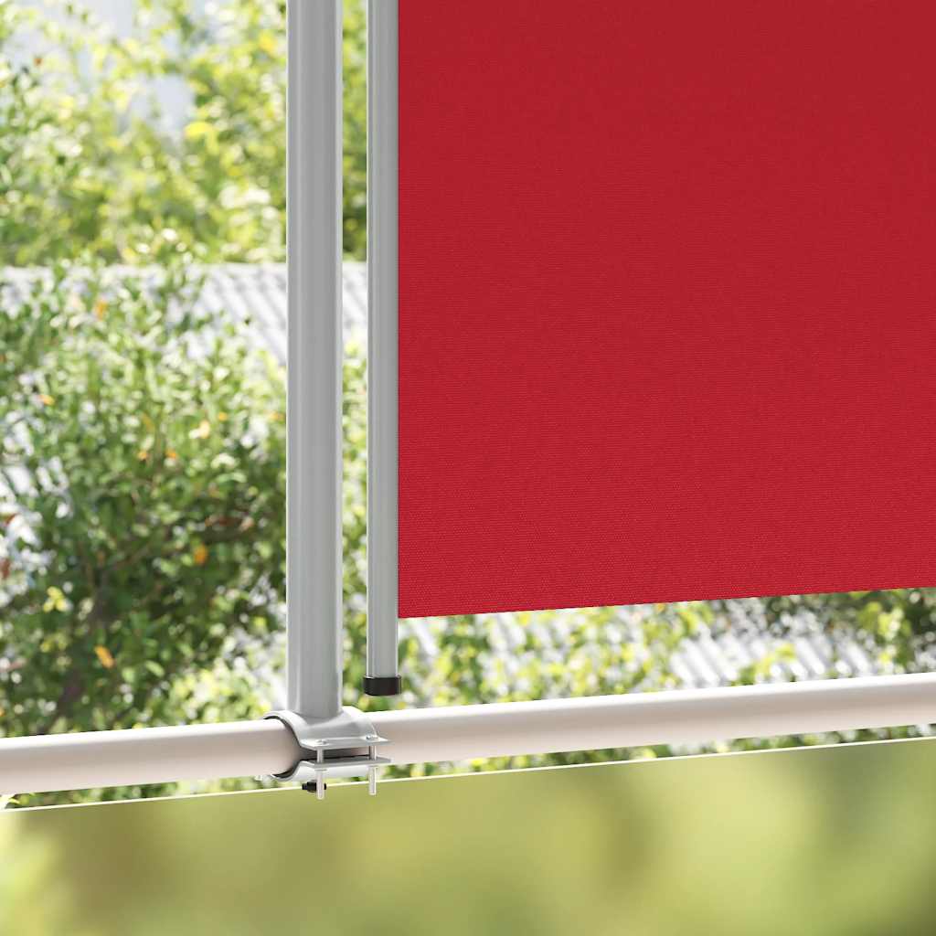 Toldo lateral retrátil para pátio 140x300 cm vermelho