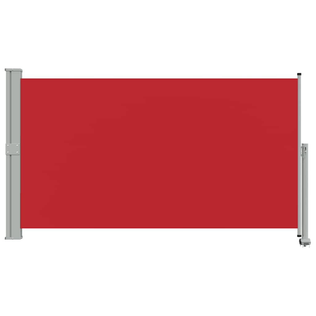 Toldo lateral retrátil para pátio 140x300 cm vermelho
