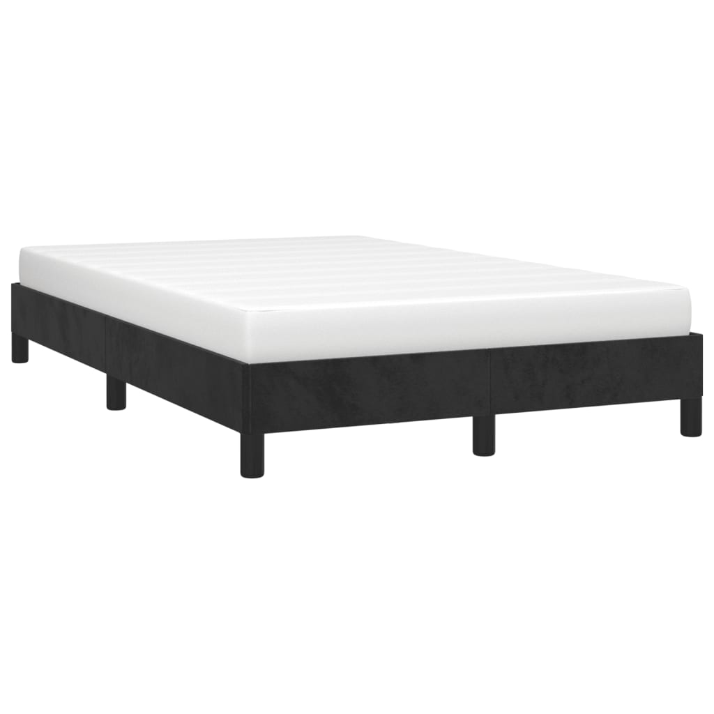 Estrutura de cama sem colchão 120x190 cm veludo preto