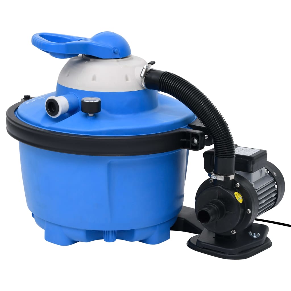 Bomba filtro de areia 385x620x432 mm 200 w 25 l azul e preta