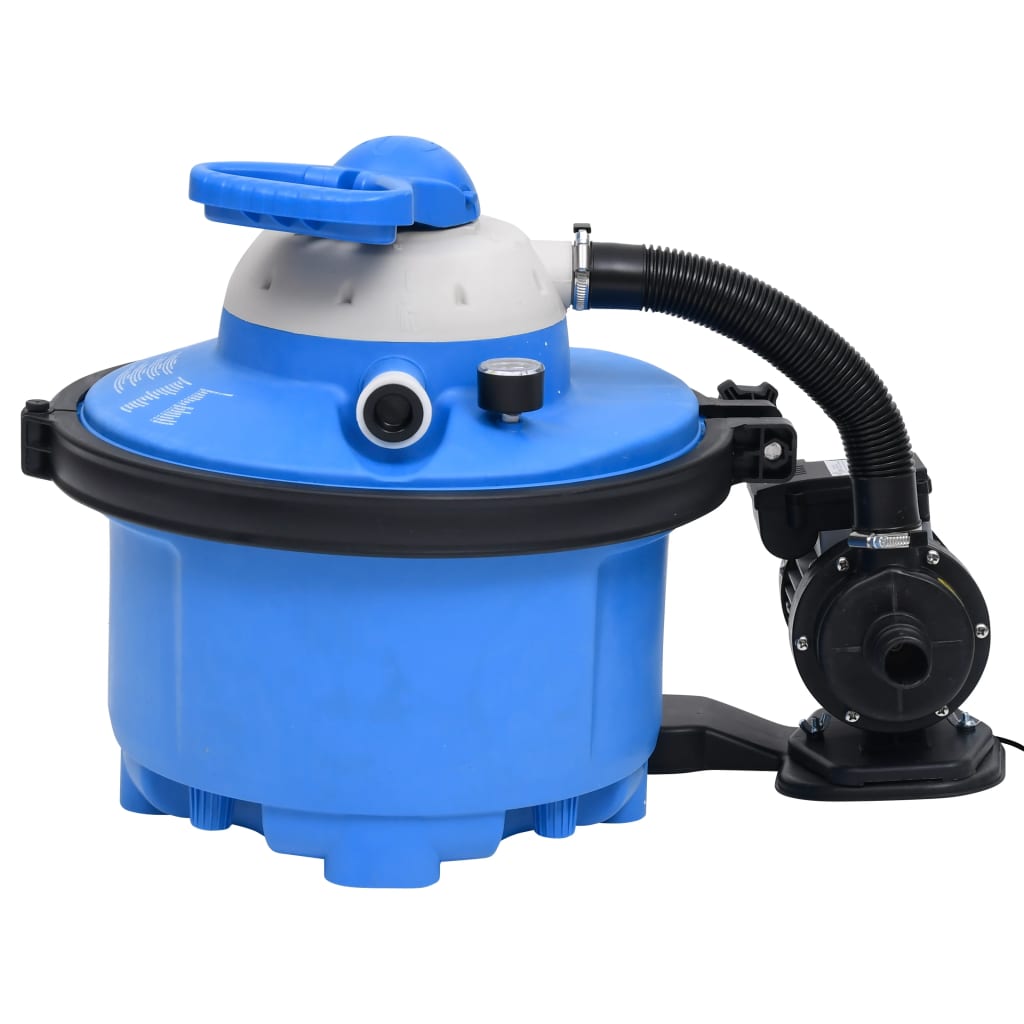 Bomba filtro de areia 385x620x432 mm 200 w 25 l azul e preta