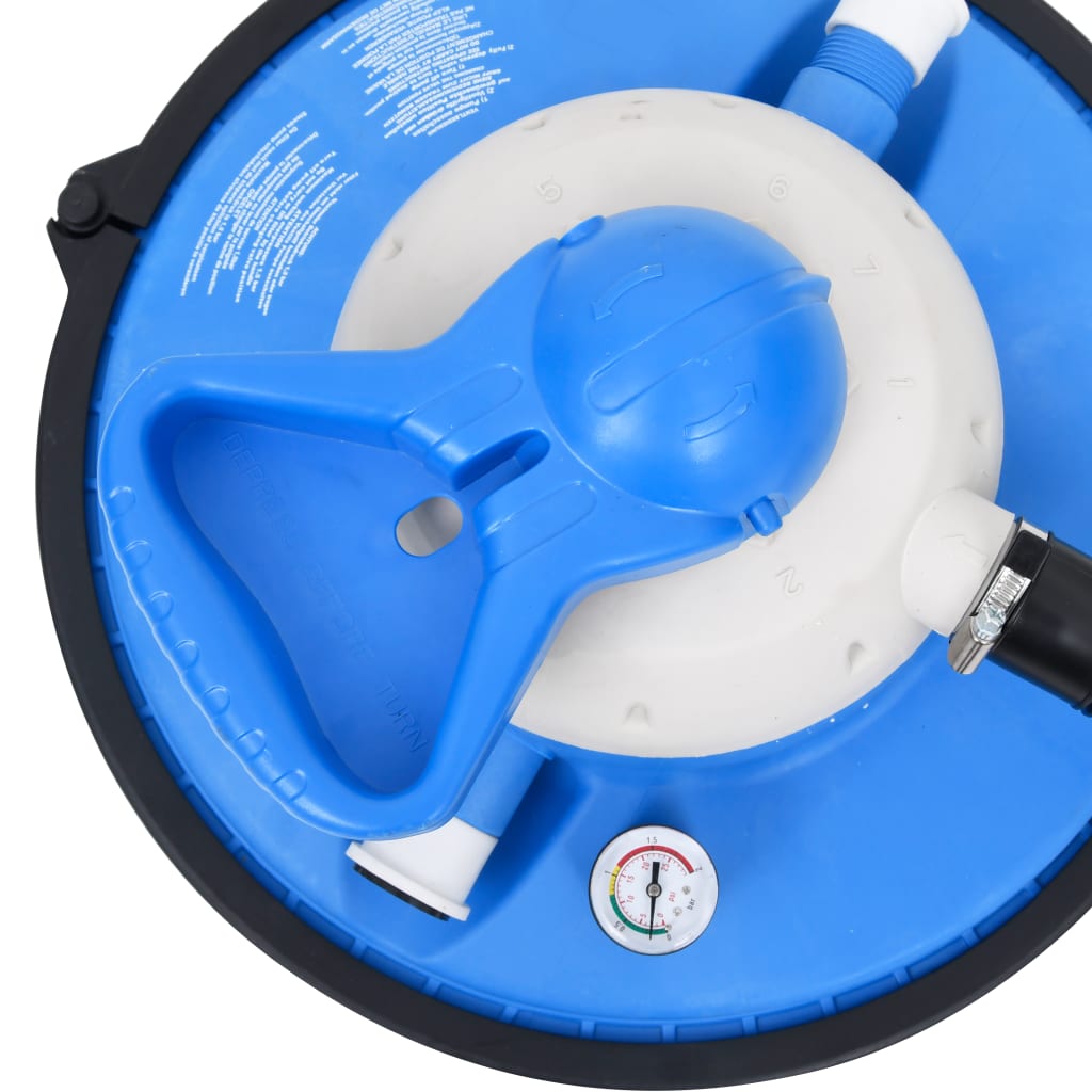 Bomba filtro de areia 385x620x432 mm 200 w 25 l azul e preta