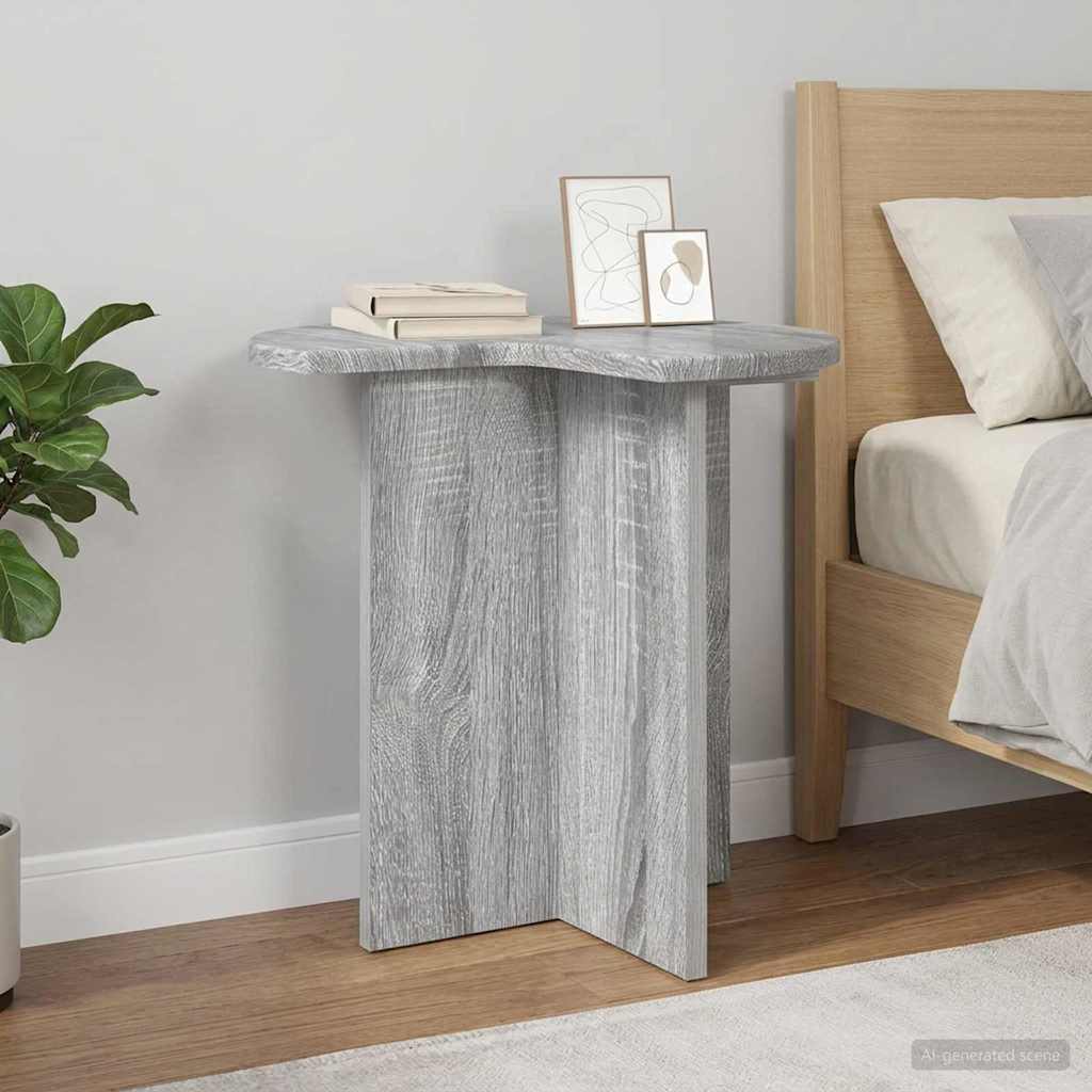 Mesa lateral sonoma cinzento ø 39 x 38 cm derivados de madeira