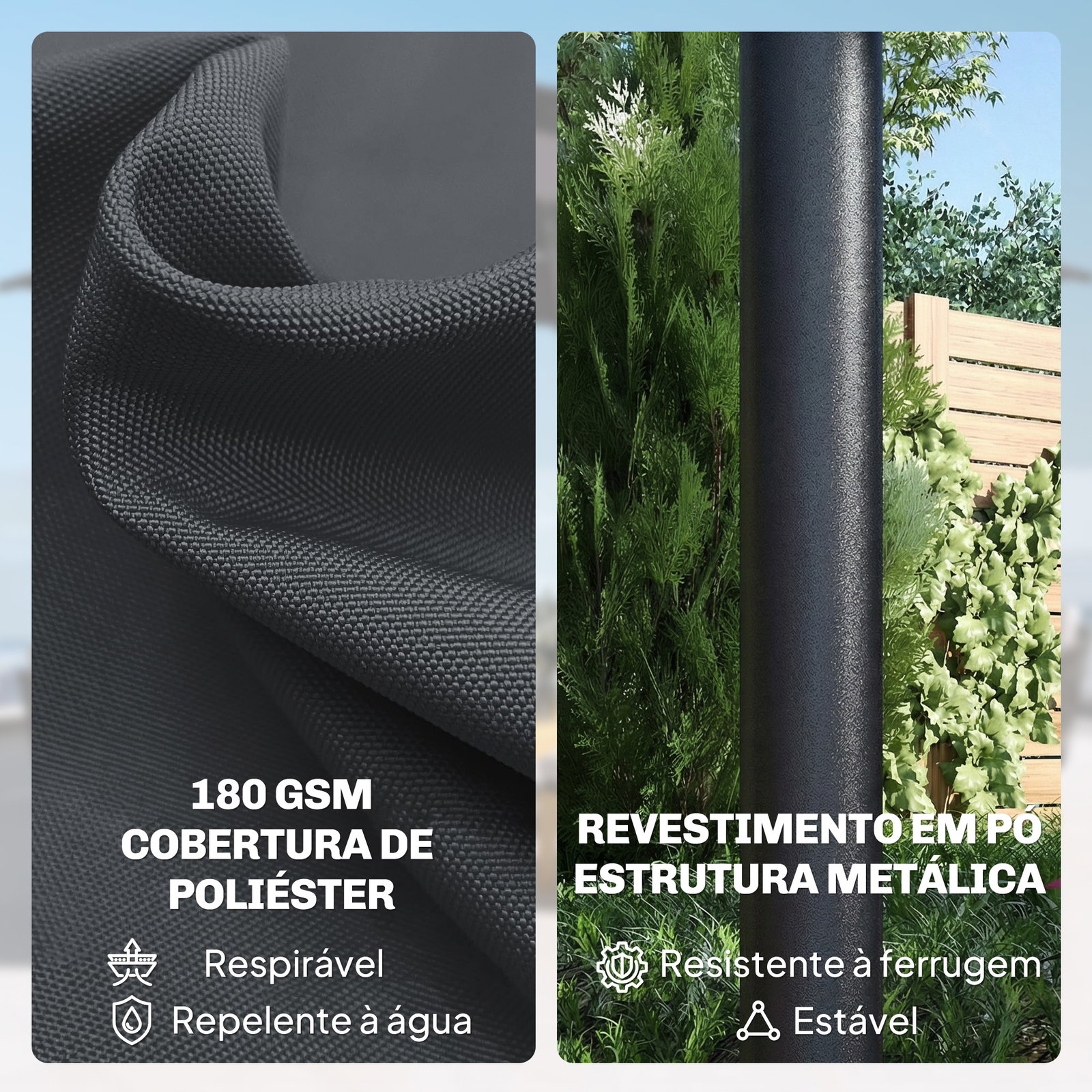 Chapéu de sol duplo com 36 luzes LED solares 4x2 m manivela upf50+ chapéu de sol para jardim cinza escuro