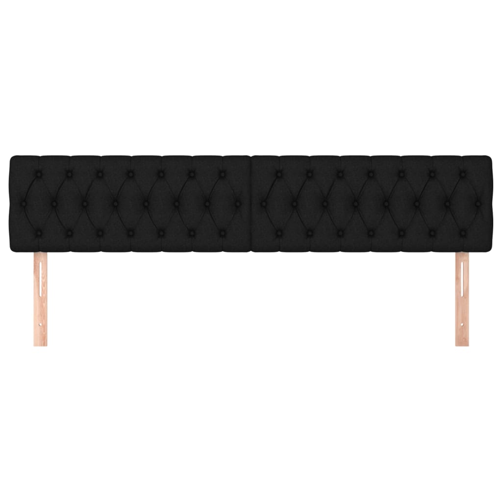 Cabeceiras preto 180x7x78/88 cm tecido