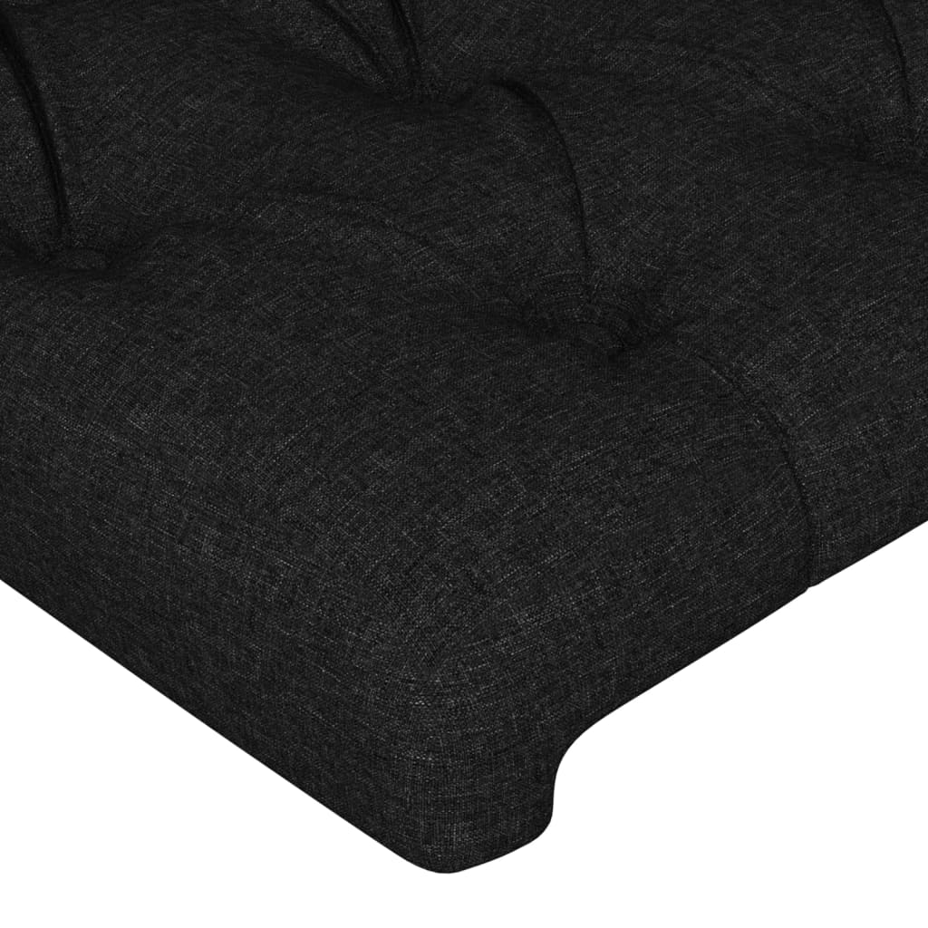 Cabeceiras preto 180x7x78/88 cm tecido