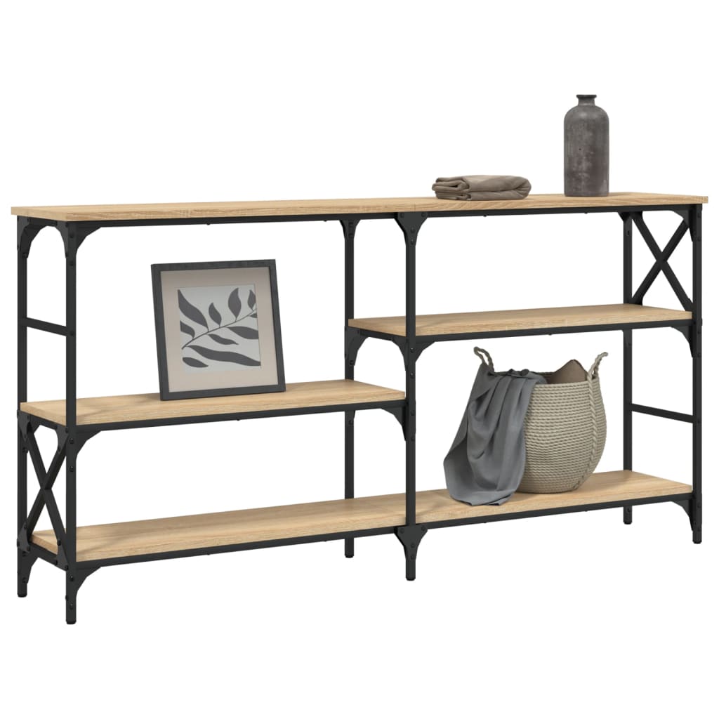Mesa consola 150x29x76,5 cm derivados madeira carvalho sonoma