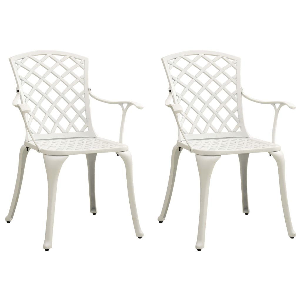 3 Pcs conjunto de bistrô alumínio fundido branco