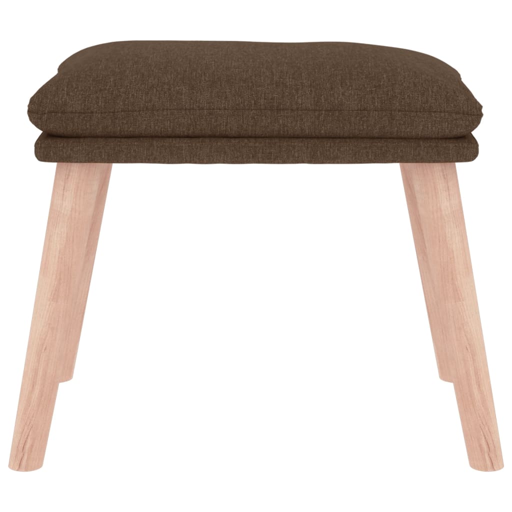 Apoio de pés tecido 45x29,5x35 castanho