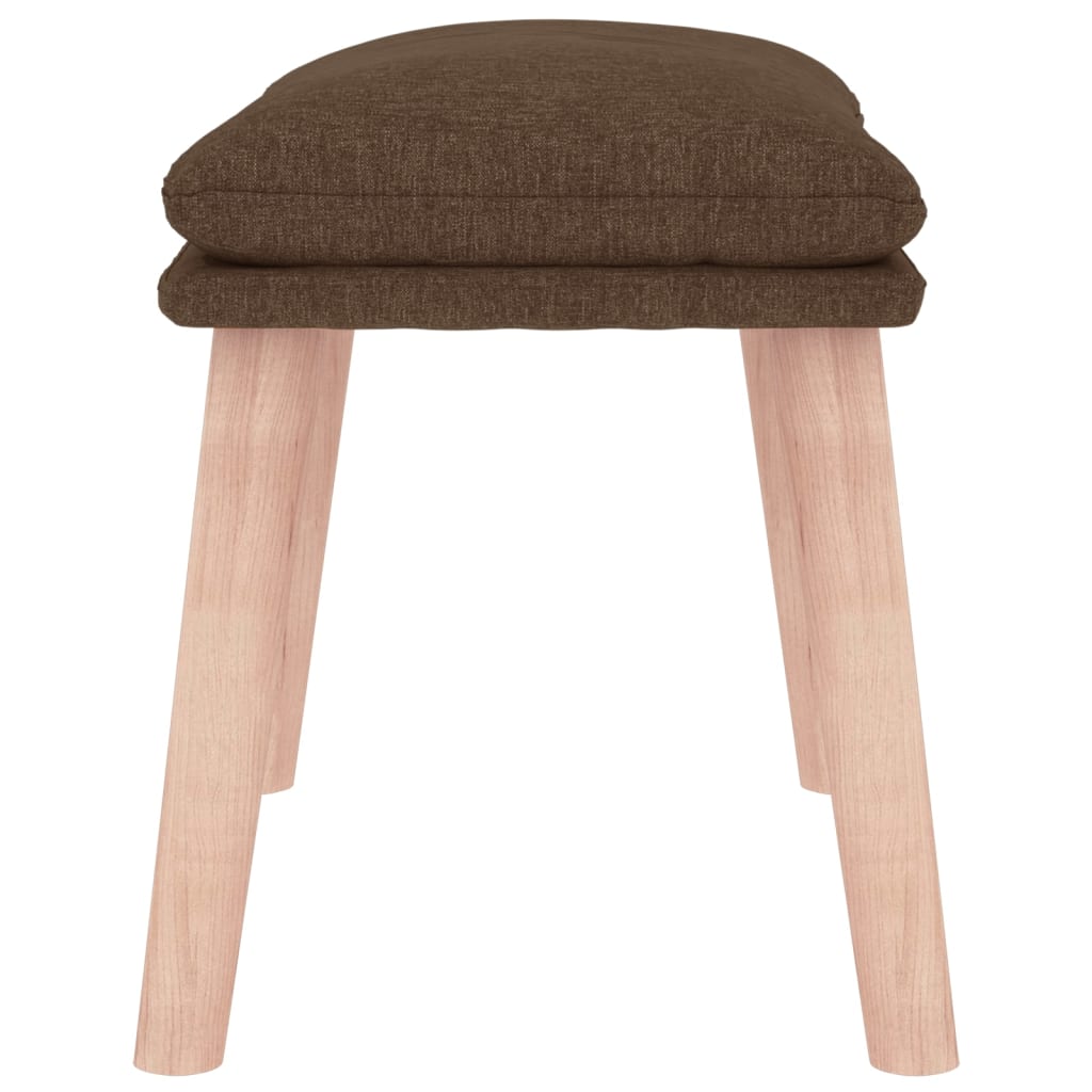 Apoio de pés tecido 45x29,5x35 castanho