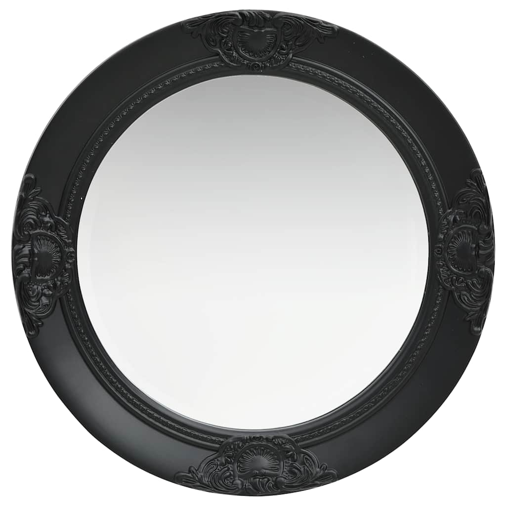Espelho de parede estilo barroco 50 cm preto