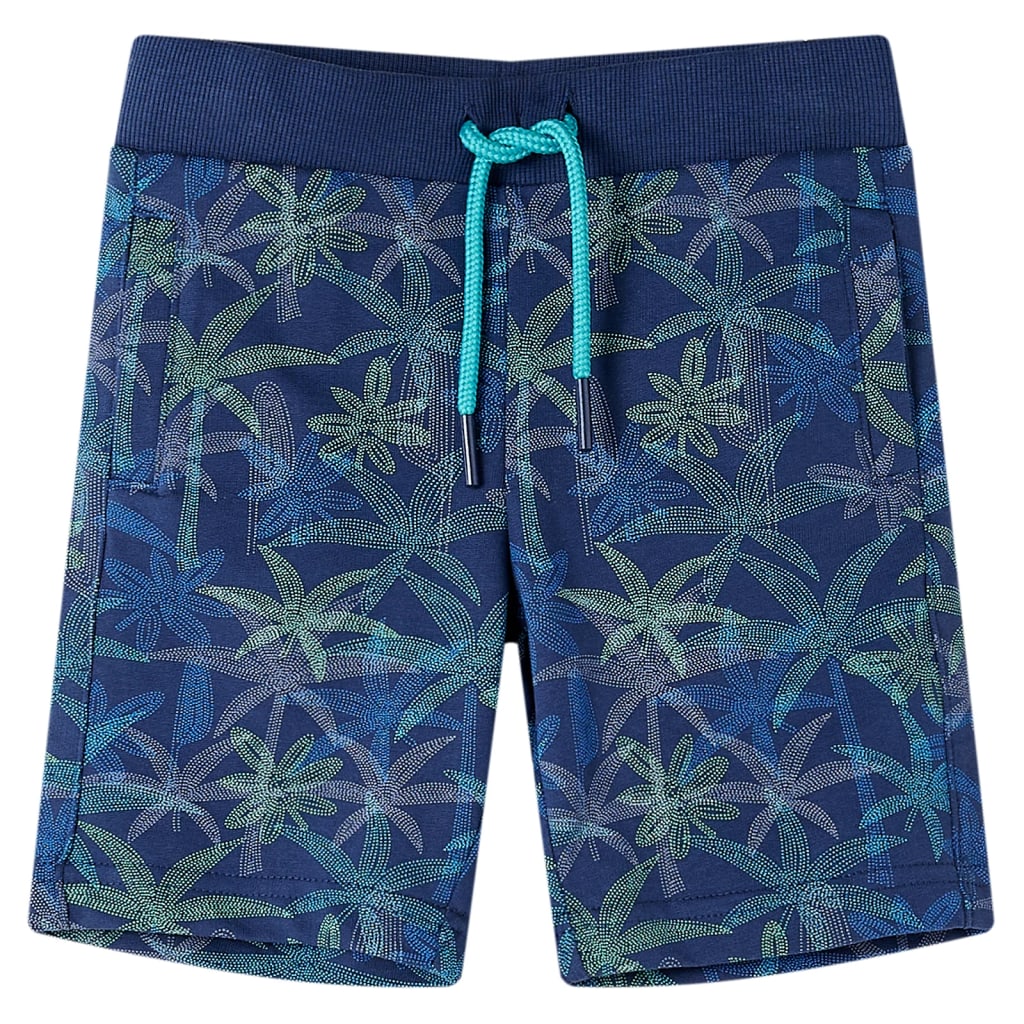 Calções de criança com cordão azul-escuro 128