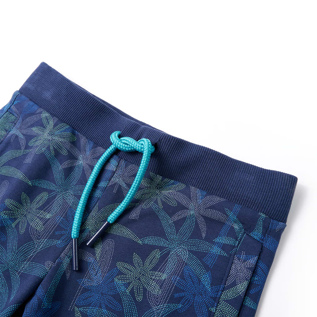 Calções de criança com cordão azul-escuro 128