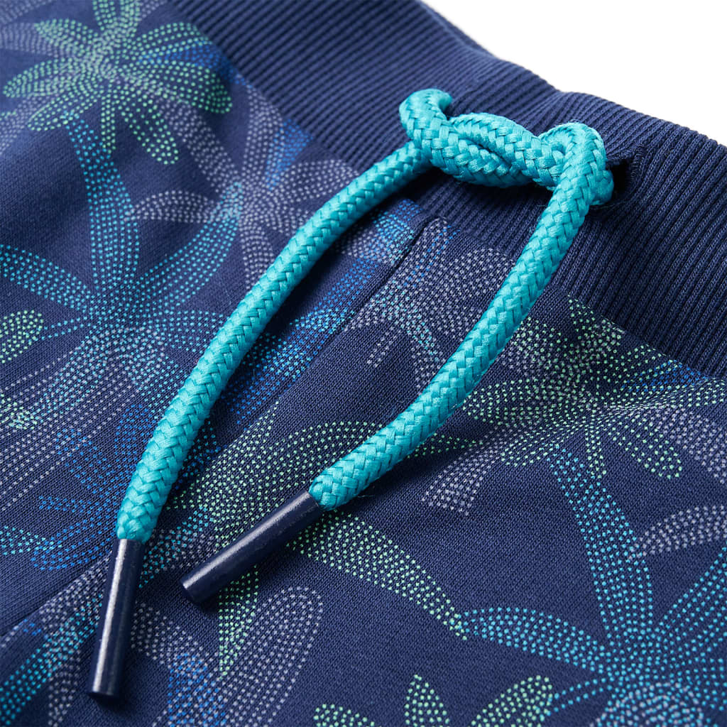 Calções de criança com cordão azul-escuro 128
