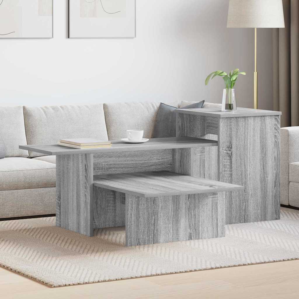 Aparador cinza sonoma 91,5 x 35 x 38,5 cm derivados de madeira