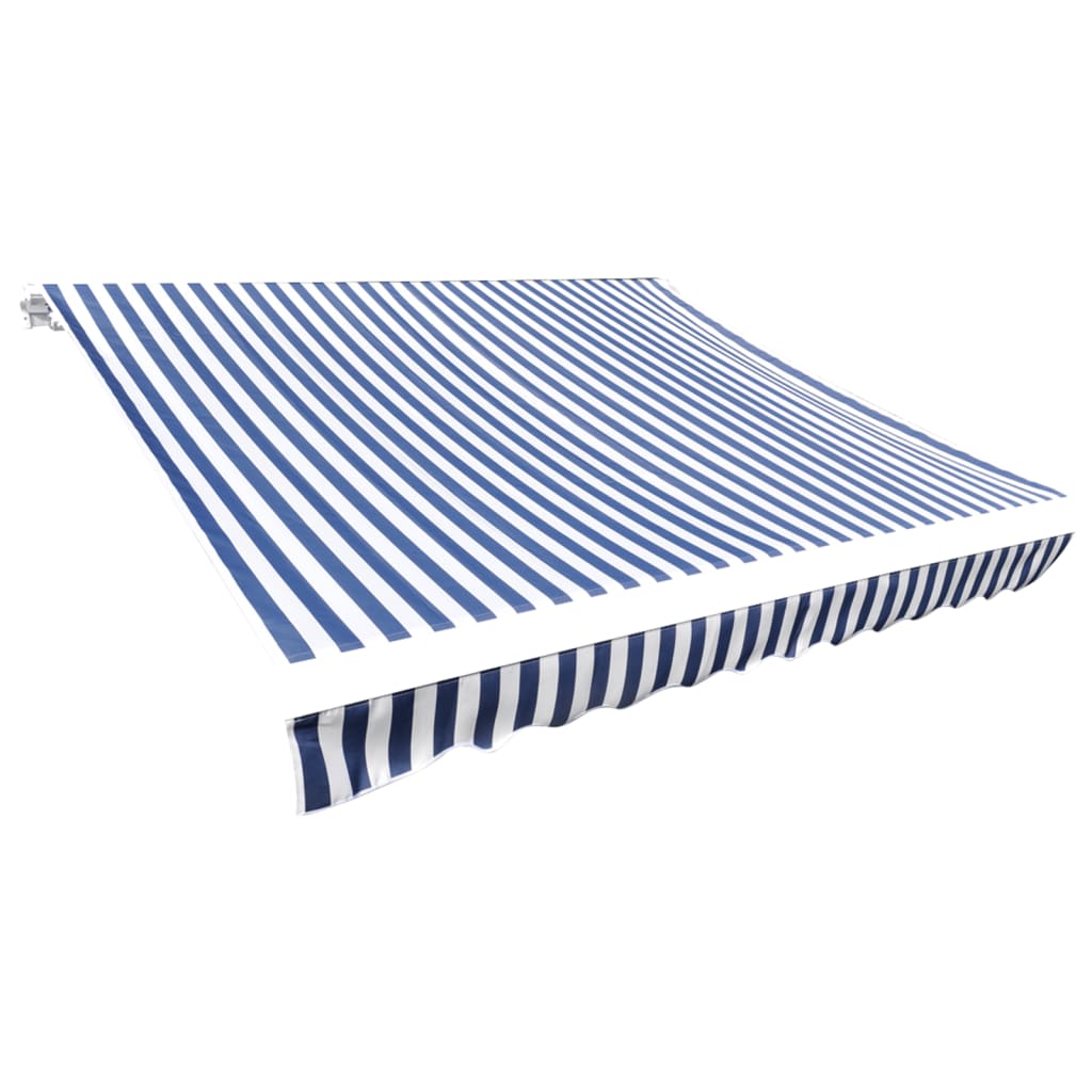 Tecido de substituição para toldo azul e branco 500x300 cm poliéster