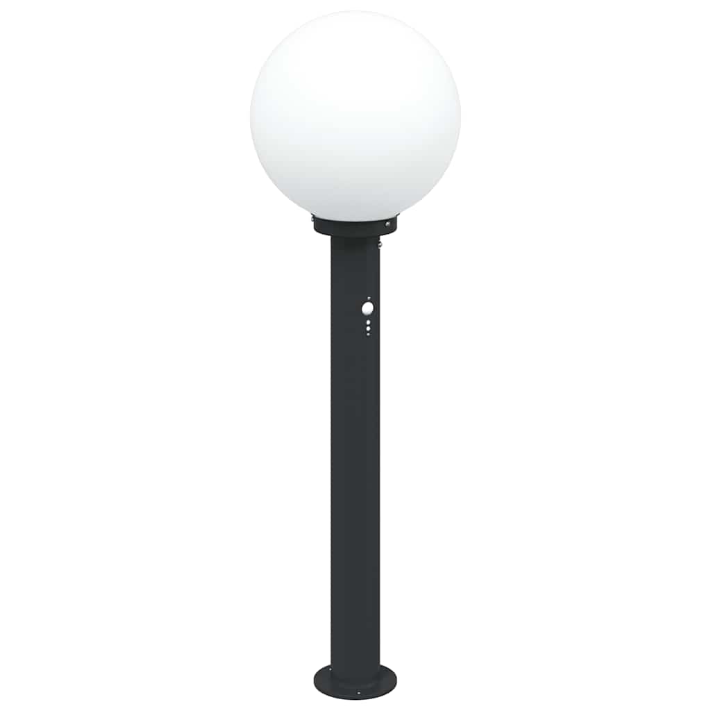 Luminárias de balizamento com sensor, 3 unidades, 80 cm, pretas, IP44