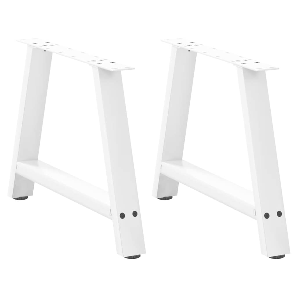 Pés para mesa de centro em formato a, 2 peças, branco, 60x (42-43) cm, aço