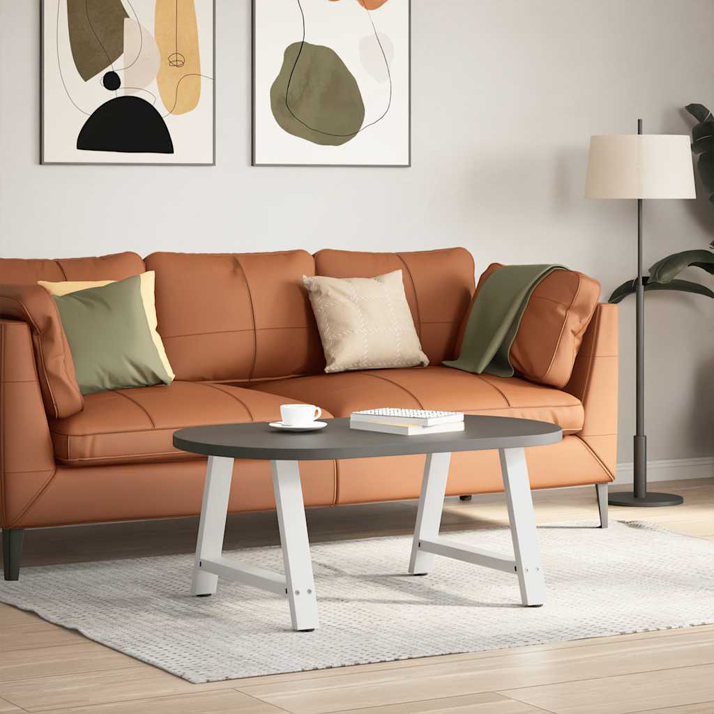 Pés para mesa de centro em formato a, 2 peças, branco, 60x (42-43) cm, aço