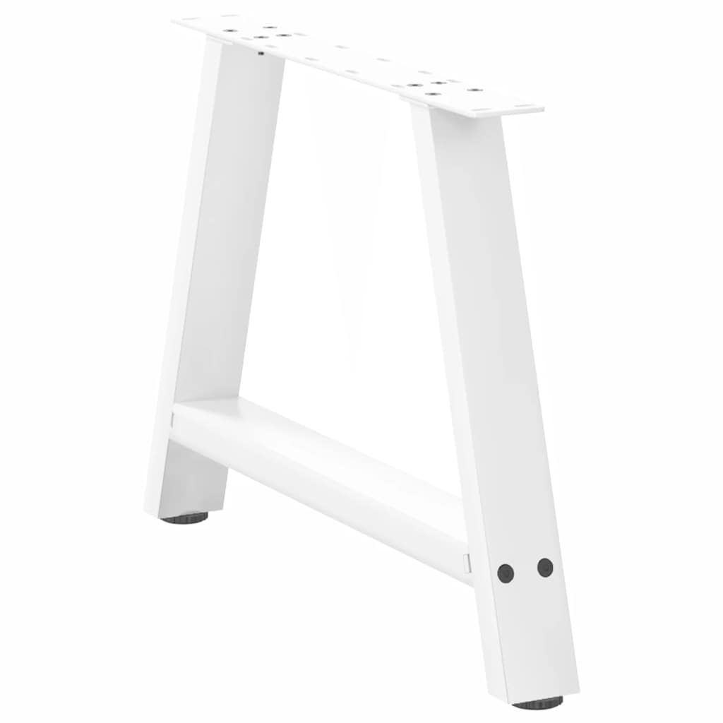 Pés para mesa de centro em formato a, 2 peças, branco, 60x (42-43) cm, aço