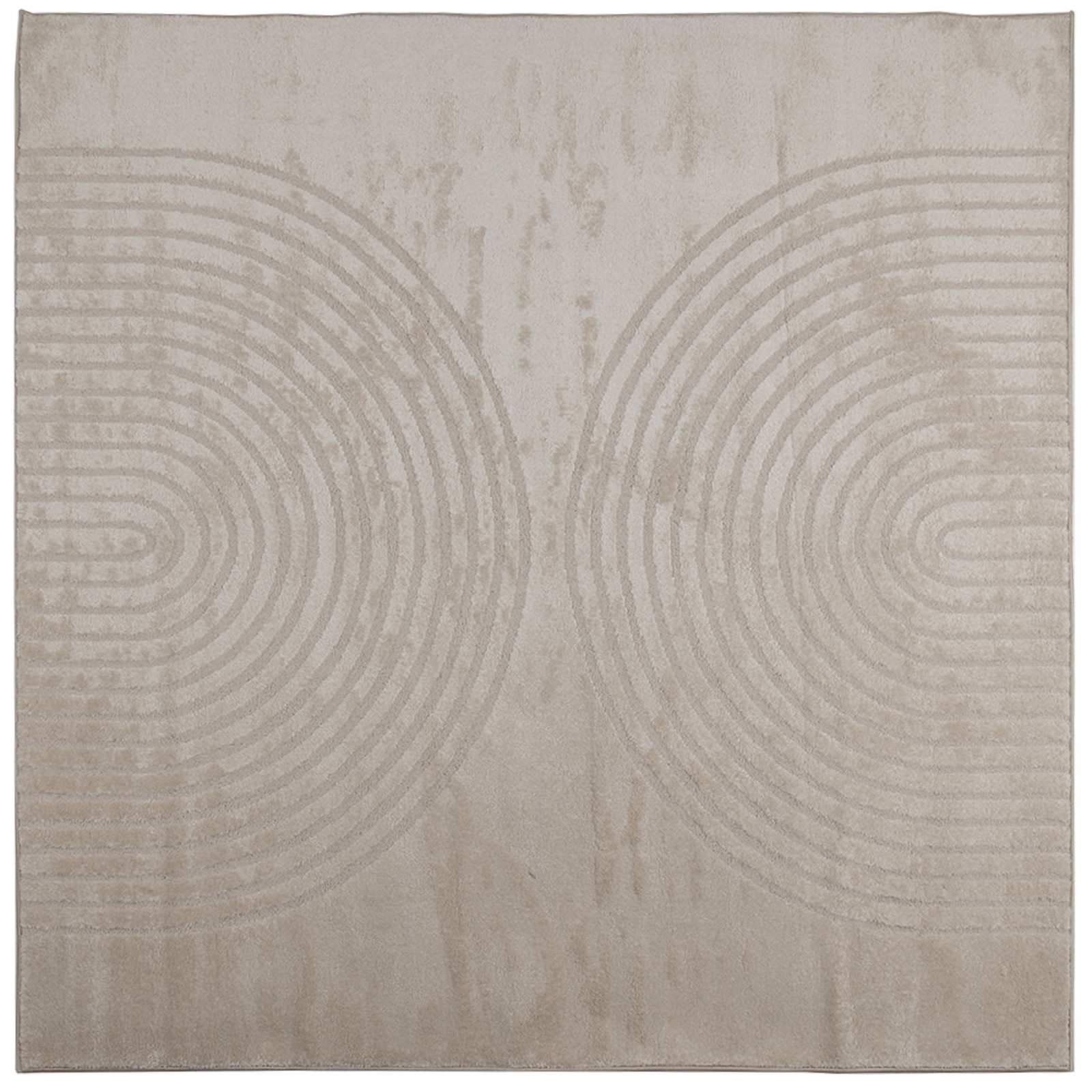 Tapetes de área quadrado galati bege 120 x 120 cm poliéster