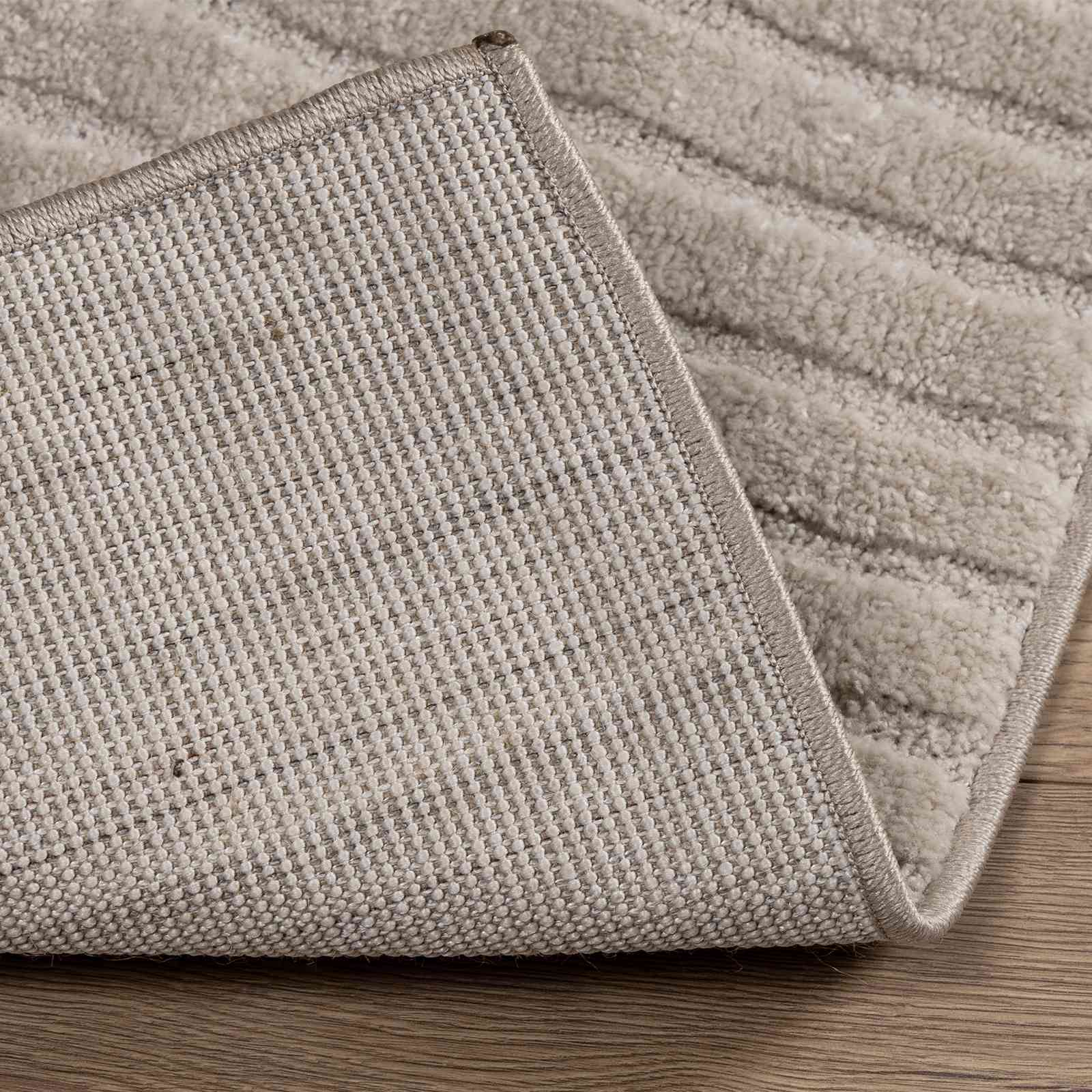 Tapetes de área quadrado galati bege 120 x 120 cm poliéster