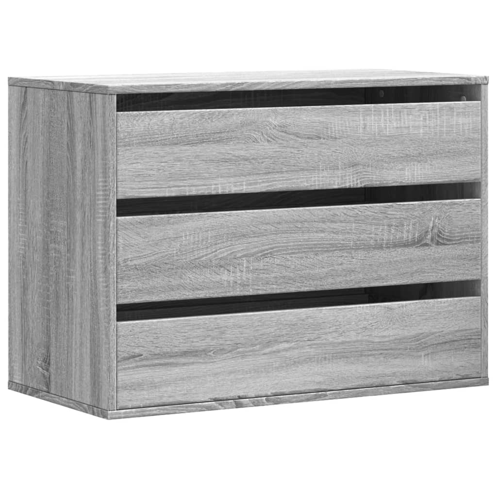 Cómoda 80x41x58 cm derivados de madeira cinzento sonoma