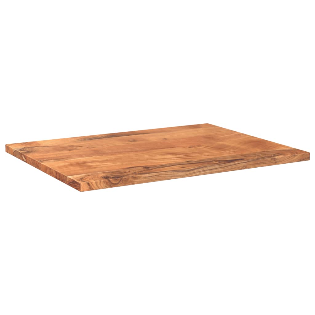 Tampo de mesa retangular 80x70x3,8 cm madeira de acácia maciça