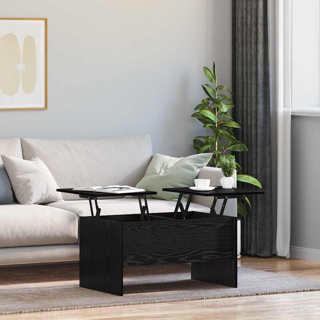 Mesa de centro carvalho preto 102 x 50,5 x 46,5 cm