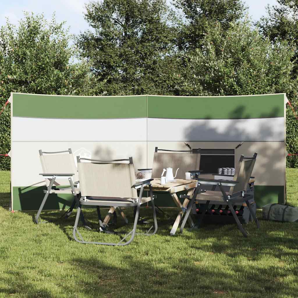 Corta-vento de campismo 340x130 cm impermeável verde