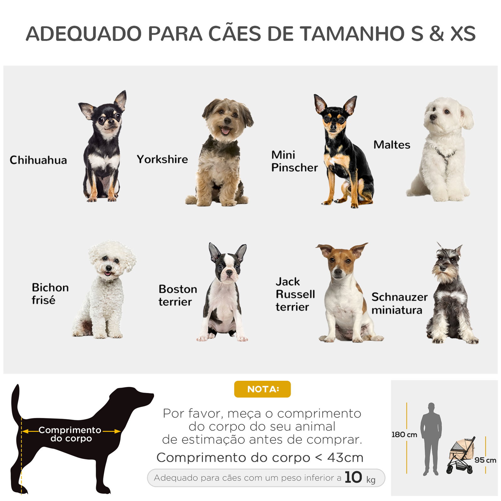 Carrinho para animais de estimação dobrável com cesta de armazenamento cinto de segurança 76,5x52x95 cm marrom claro