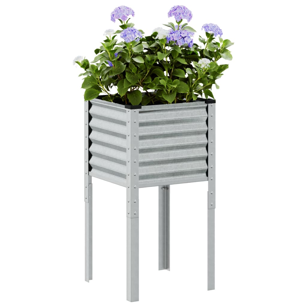 Vaso de jardim 45x45x88 cm aço galvanizado