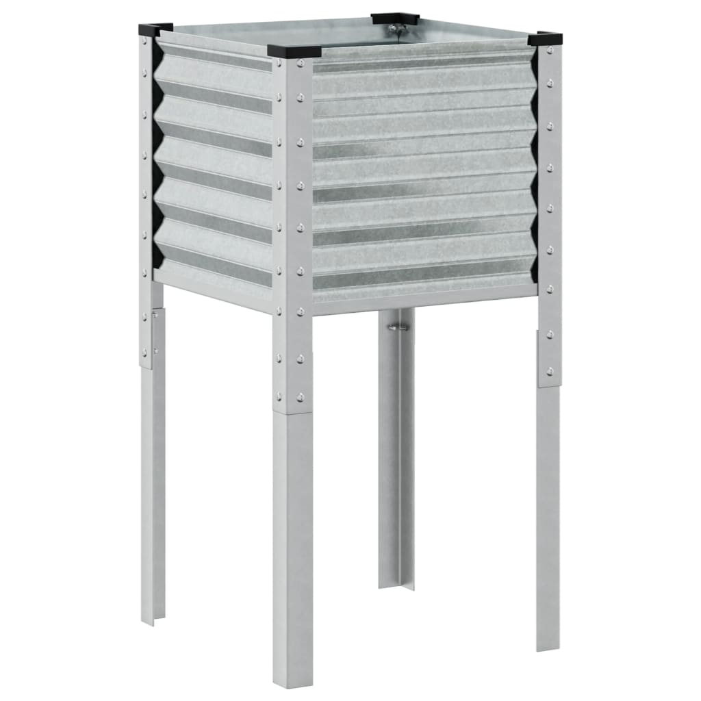 Vaso de jardim 45x45x88 cm aço galvanizado