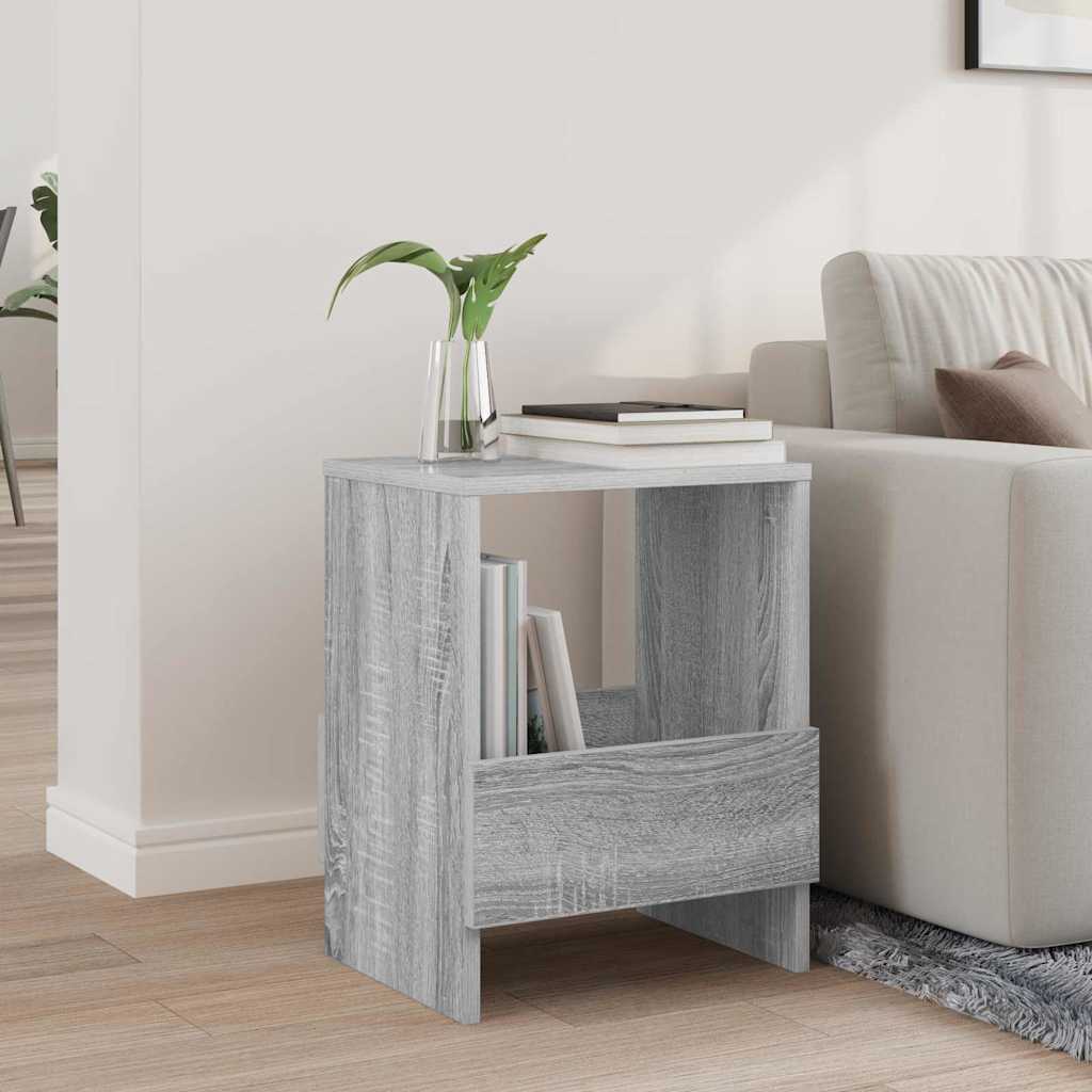 Estante de revistas cinza sonoma 35 x 30 x 45 cm