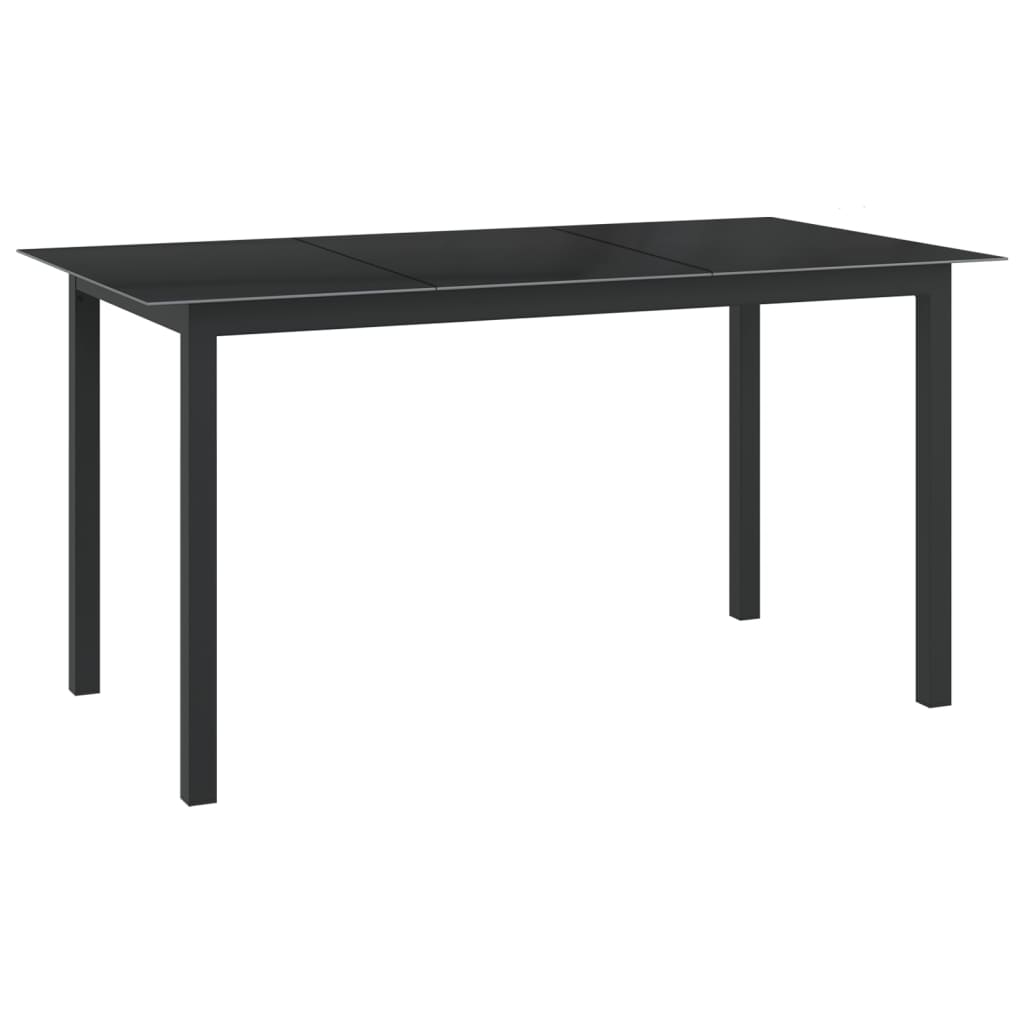 7 Pcs conjunto de jantar para jardim alumínio antracite