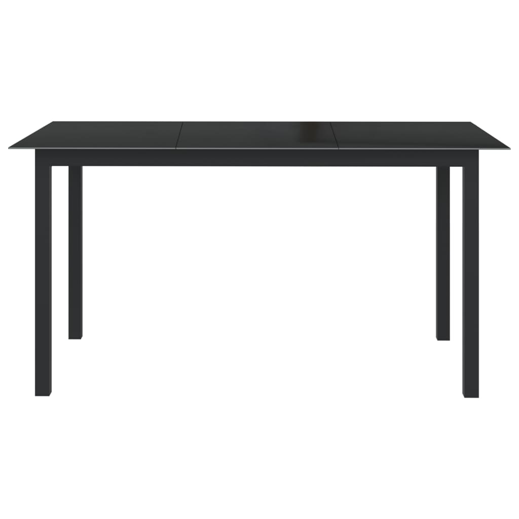 7 Pcs conjunto de jantar para jardim alumínio antracite