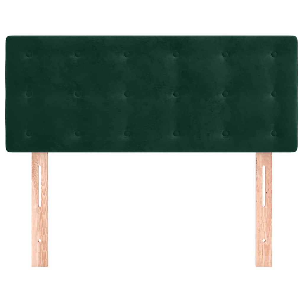 Cabeceira de cama veludo 100x5x78/88 cm verde-escuro