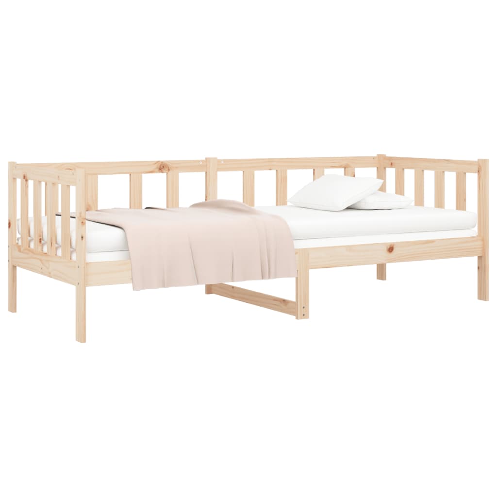 Sofá-cama sem colchão 90x190 cm madeira de pinho maciça